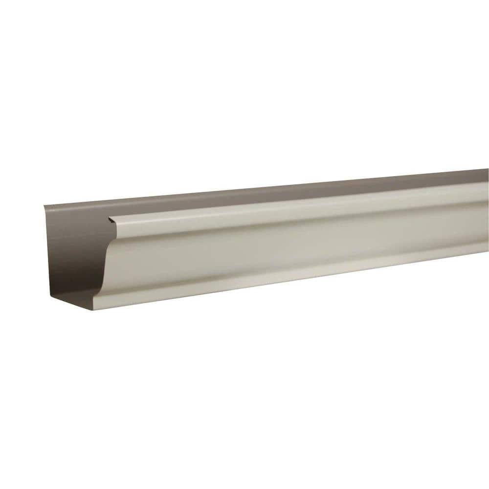 Amerimax 5 in. x 10 ft. Bone Linen Aluminum K-Style Gutter