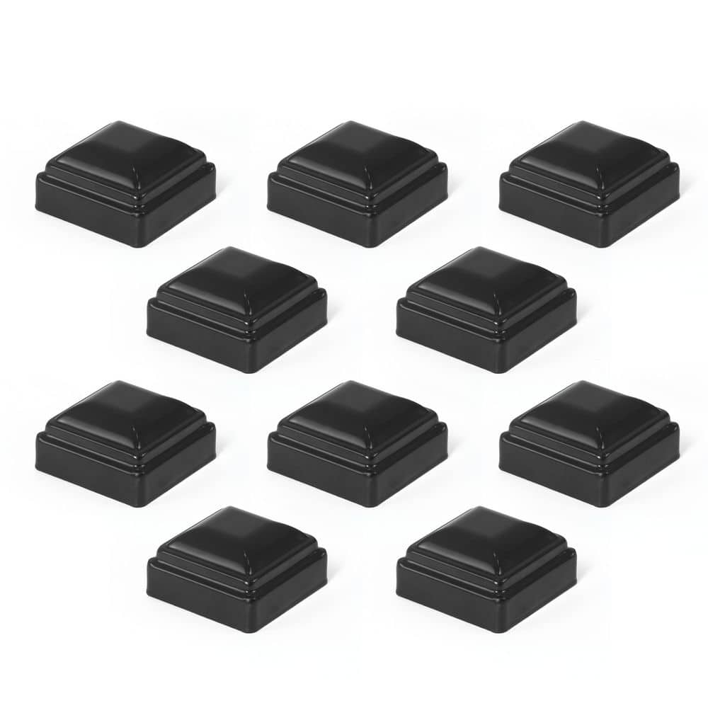 Fencer Wire Rust-Resistant 2 in. x 2 in. Metal Decorative Contemporary Pyramid Fence Post Cap (10-Pack) (1)