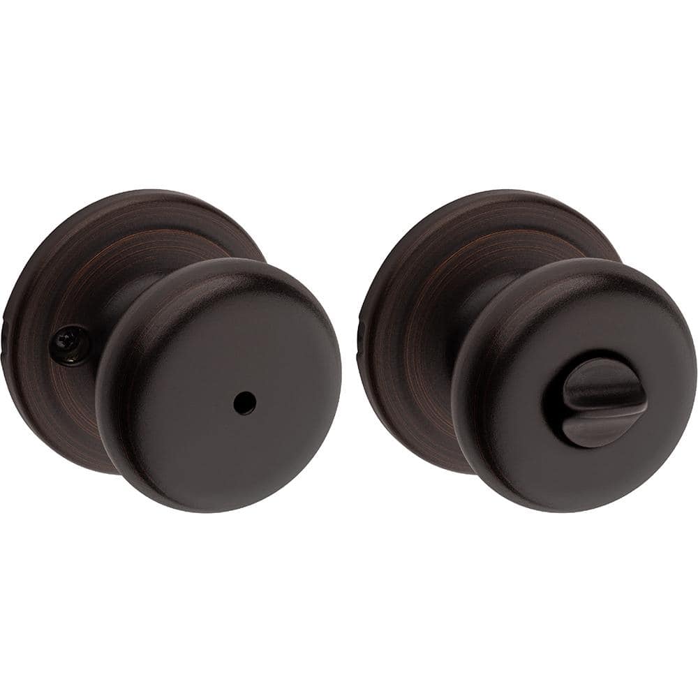 Kwikset Juno Venetian Bronze Privacy Bed/Bath Door Knob with Lock