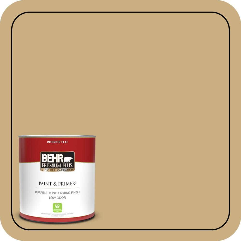 BEHR PREMIUM PLUS #S310-4 Perennial Gold Flat Low Odor & Primer