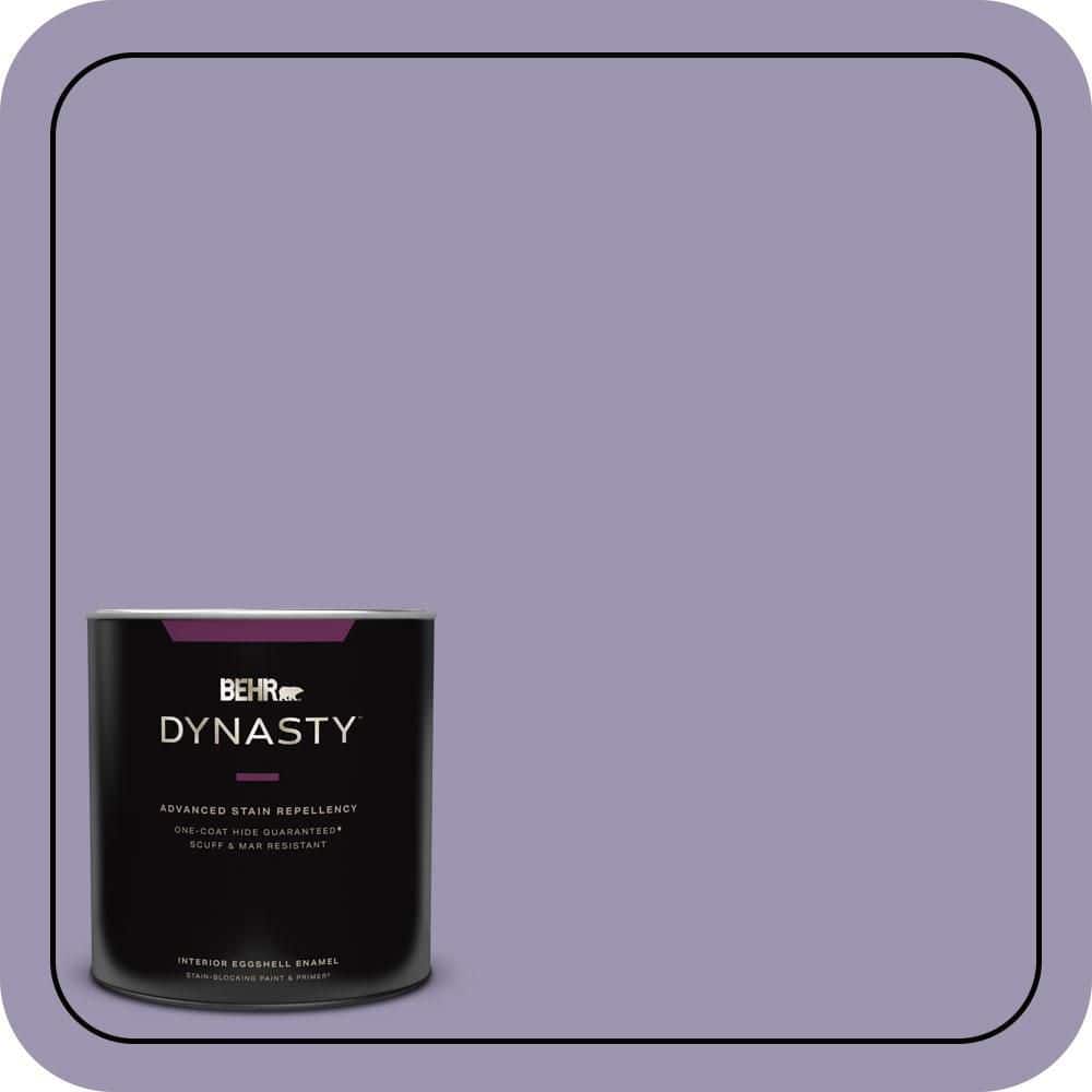 BEHR DYNASTY 1 qt. #S570-4 Night Music One-Coat Hide Eggshell Enamel Interior Stain-Blocking Paint and Primer