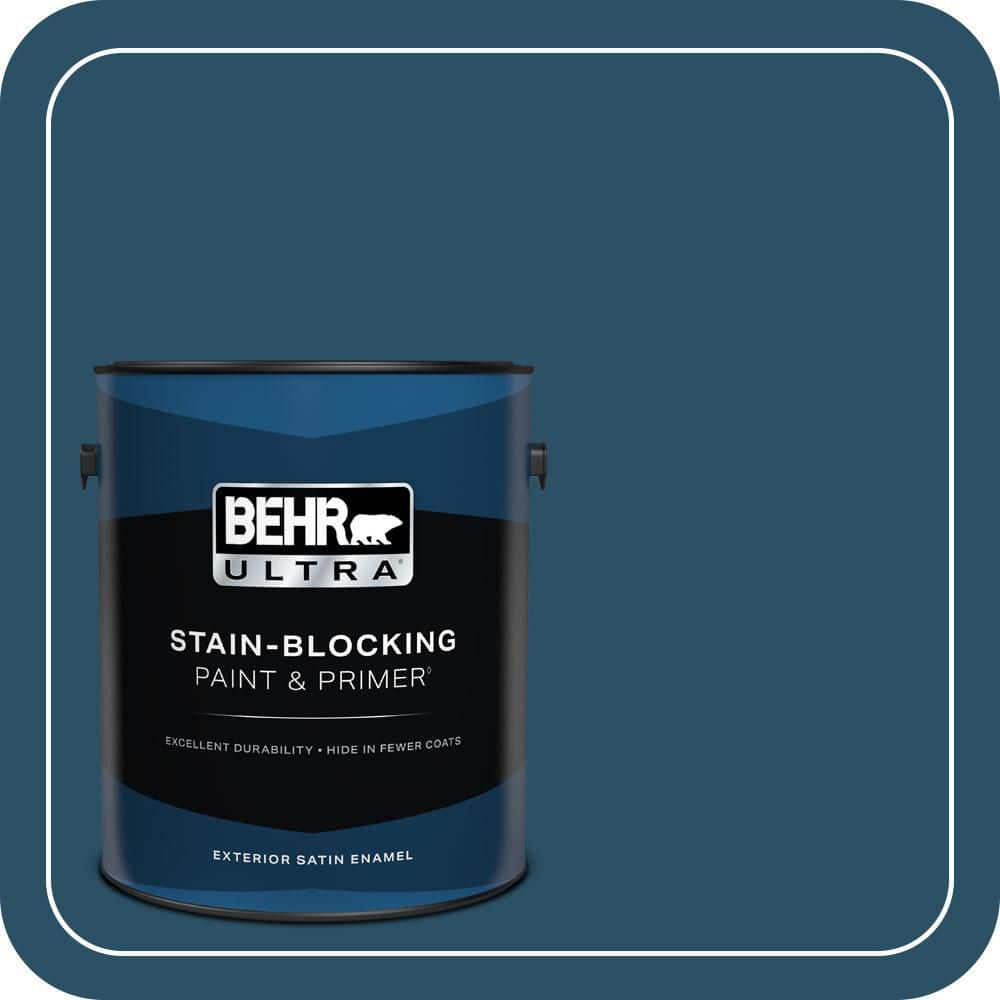 BEHR ULTRA 1 gal. #560D-7 Planetarium Satin Enamel Exterior Paint & Primer