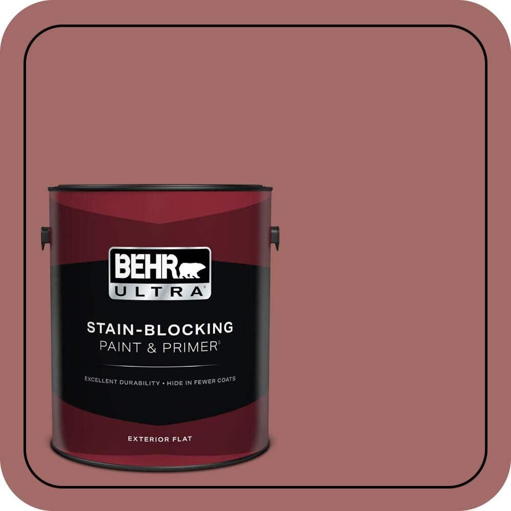 BEHR ULTRA 1 gal. #S150-5 Vermilion Flat Exterior Paint & Primer
