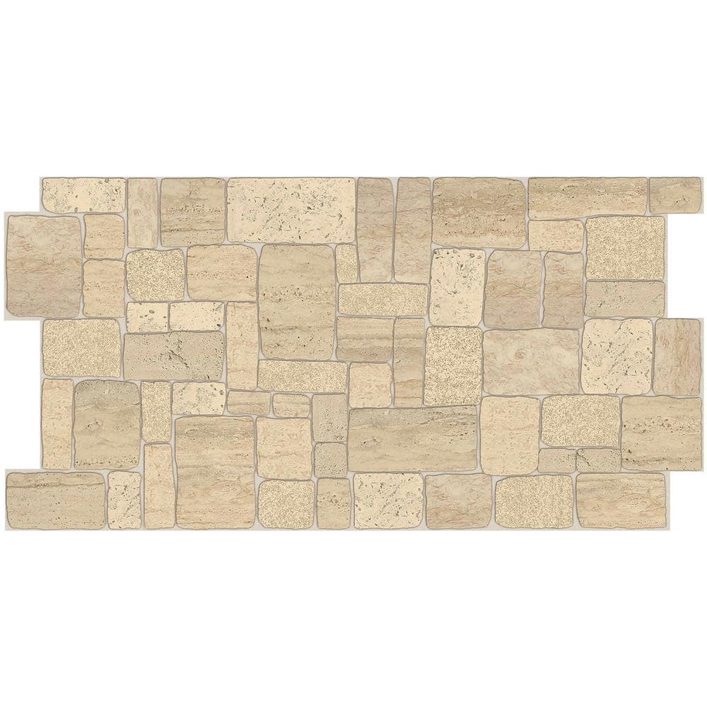 Dundee Deco 3D Falkirk Retro 1/100 in. 39 in. 20 in. Faux Limestone PVC Decorative Wall Paneling (3)