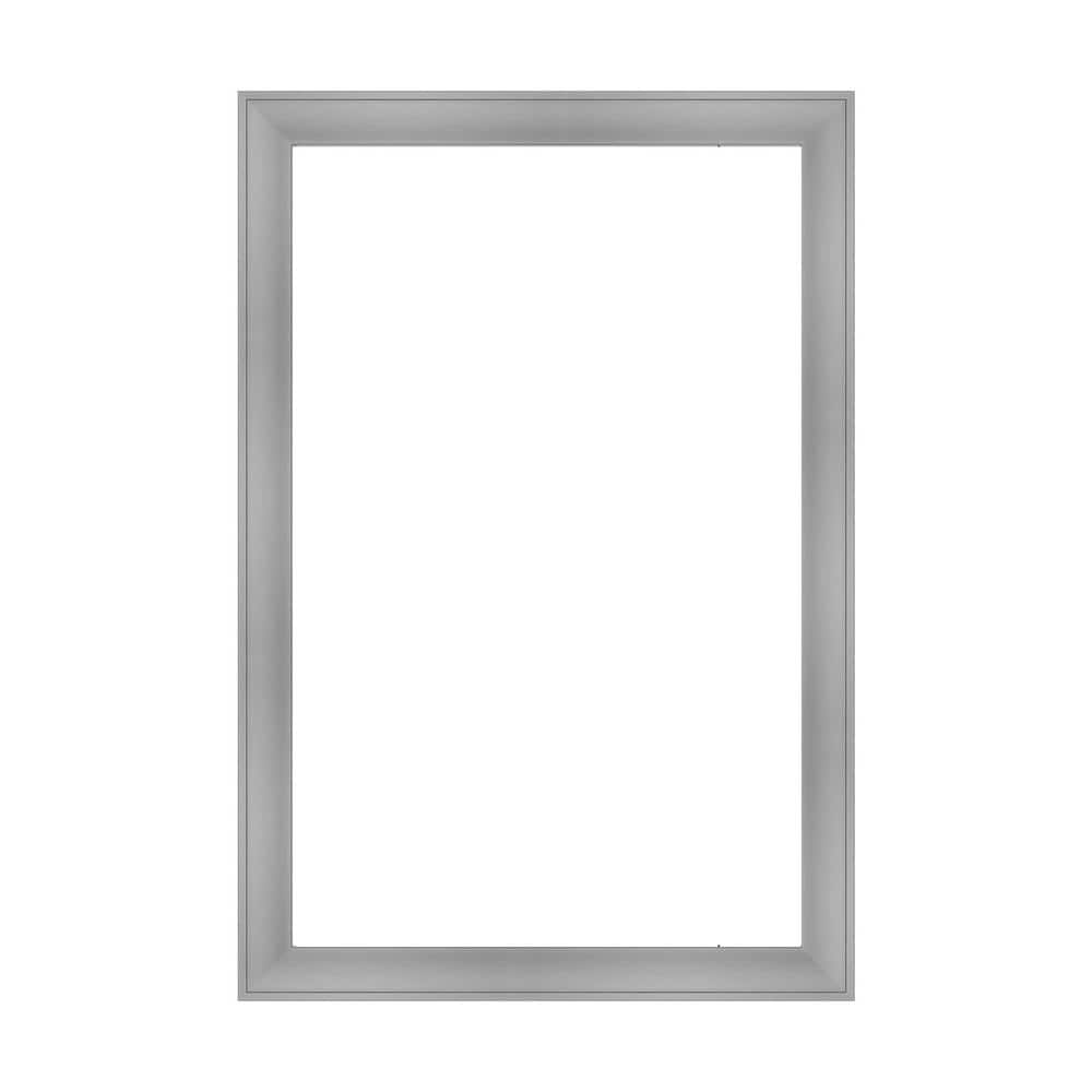Amanti Art Mirror Makeover Flair Polished Nickel 25.25 in. W x 37.25 in. H Bathroom Mirror Frame Border Kit-Fits a 24 x 36 Mirror (1)
