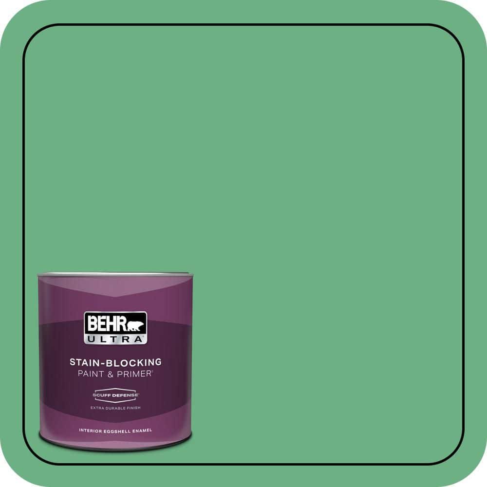 BEHR ULTRA 1 qt. #P410-5 Lily Pads Extra Durable Eggshell Enamel Interior Paint & Primer
