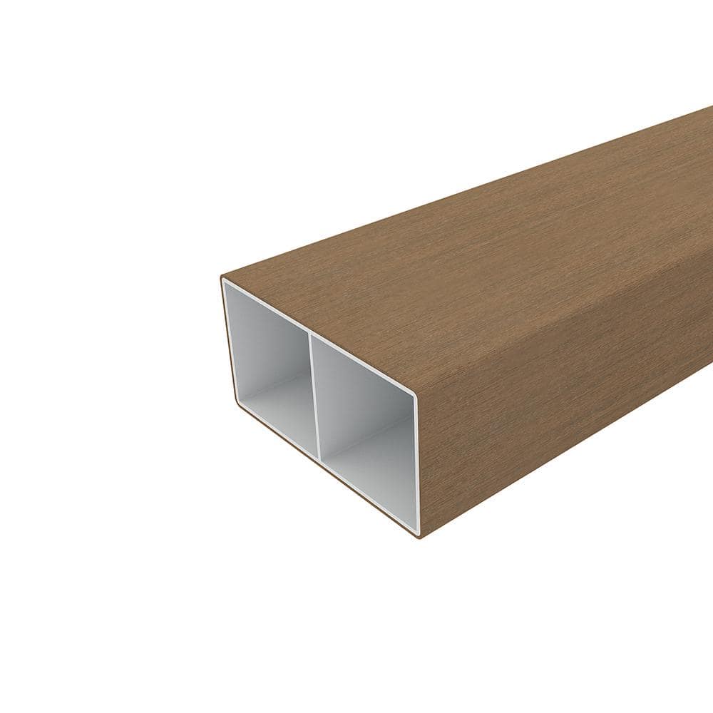 NewTechWood Alusions 2 in. x 4 in. x 144 in. Coextruded Peruvian Teak Wood Composite Aluminum Beams (1)