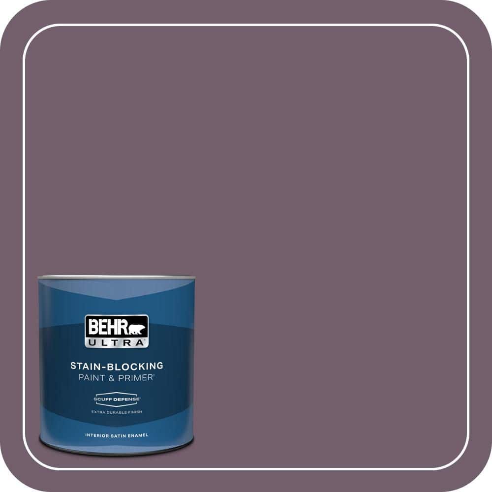 BEHR ULTRA 1 qt. #MQ1-38 Smoked Mulberry Extra Durable Satin Enamel Interior Paint & Primer (1)
