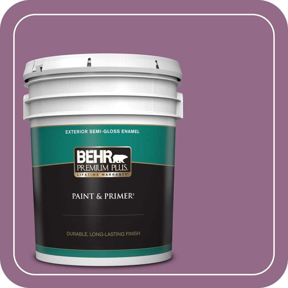 BEHR PREMIUM PLUS 5 gal. #680D-6 Lantana Semi-Gloss Enamel Exterior Paint & Primer