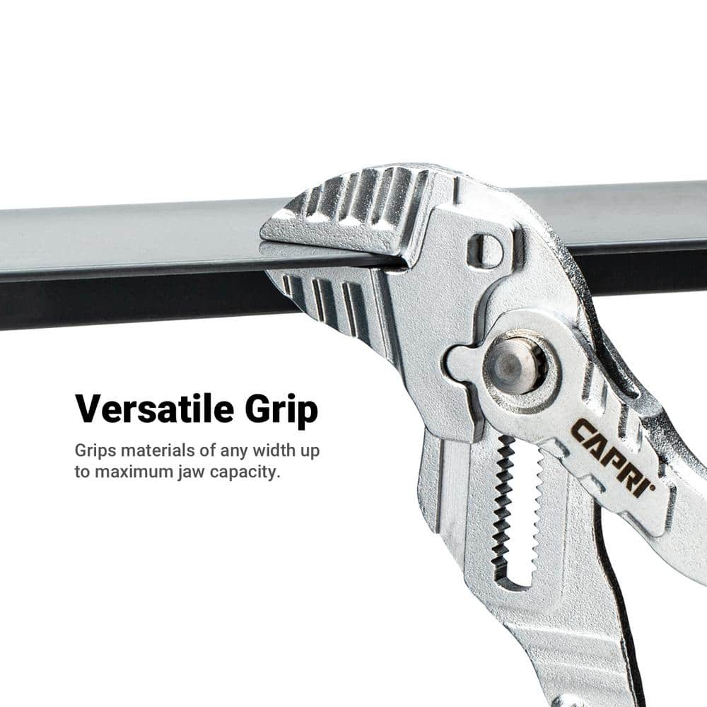 Capri Tools 7 in. and 10 in. Adjustable Pliers Wrench Set with Smooth Parallel Jaws and Soft Grip Handle (3)