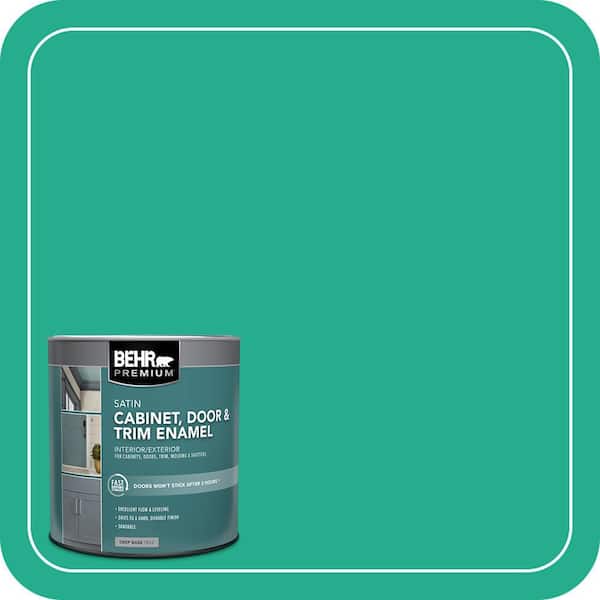 BEHR PREMIUM 1 qt. #P430-5 Enchanted Wells Satin Enamel Interior/Exterior Cabinet, Door & Trim Paint (2)