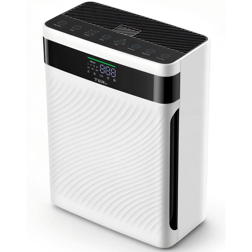 WOCK Air Purifiers for Home Large Room Up to 3000 sq. ft. with Washable Filters, H13 HEPA, Dual-Sided Air Intake, White