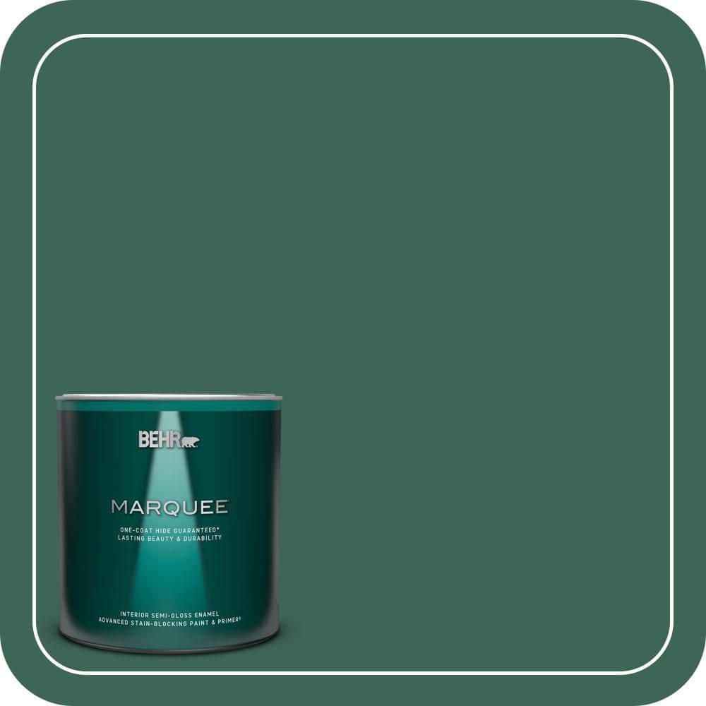 BEHR MARQUEE 1 qt. #480D-7 Isle of Pines Semi-Gloss Enamel Interior Paint & Primer