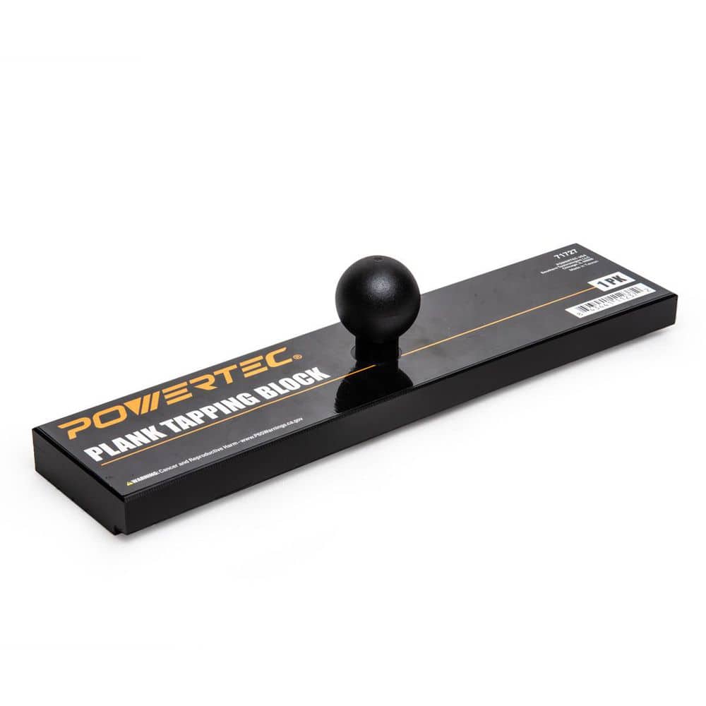 ‎POWERTEC Tapping Block Flooring Tool, Ergonomic Ball Handle, Hammer-Free-Fits Laminate, Hardwood, LVP, LVT (1)