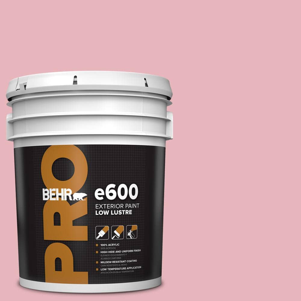 BEHR PRO 5 gal. #110C-2 Colonial Rose Low Luster Exterior Paint