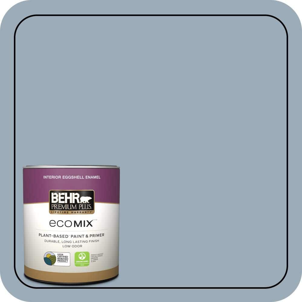 BEHR PREMIUM PLUS #570F-4 Blue Willow Enamel EcoMix Plant-Based & Primer (1)