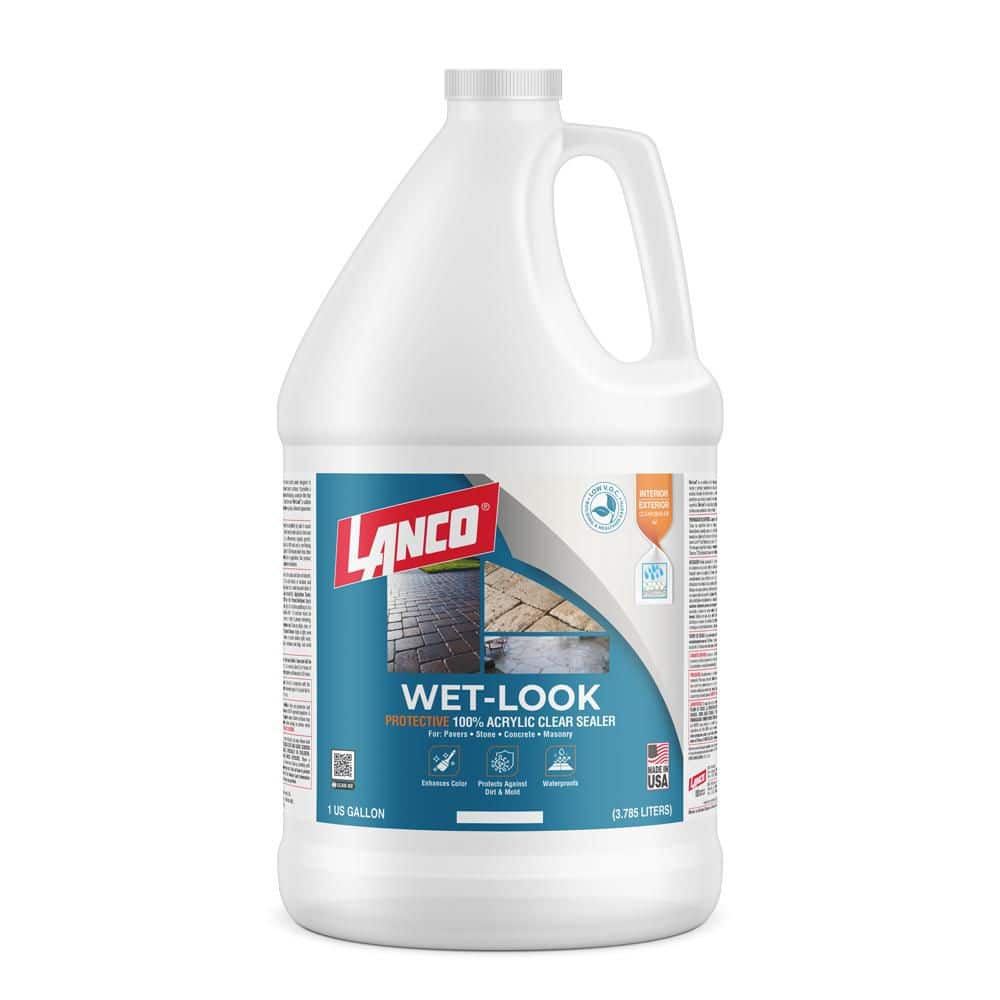 Lanco Wet Look 1 Gal. Interior/Exterior Clear Sealer for Concrete and Pavers