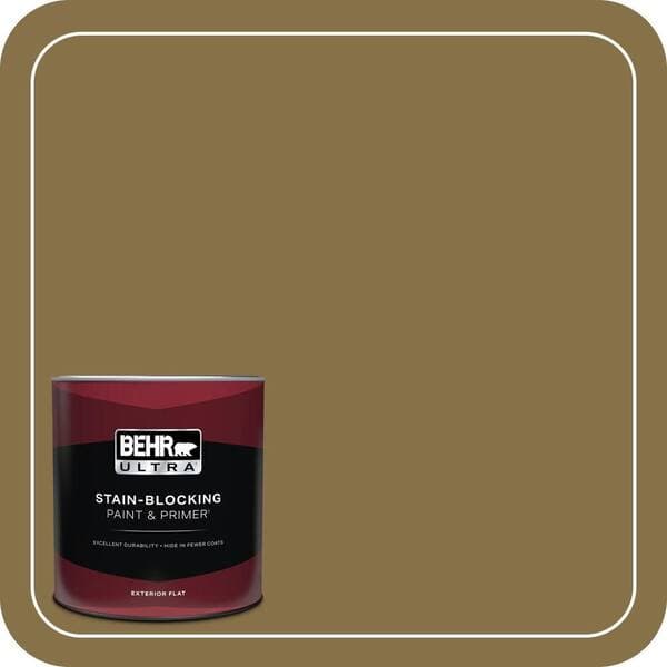 BEHR ULTRA 1 qt. #S320-7 African Plain Flat Exterior Paint & Primer (2)
