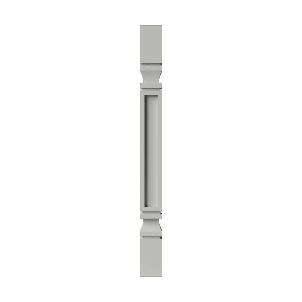Sinber 3 in. W x 3 in. D x 34.5 in. H in Laguna Grey Double Shaker Kitchen Cabinet Outside Corner Molding Post
