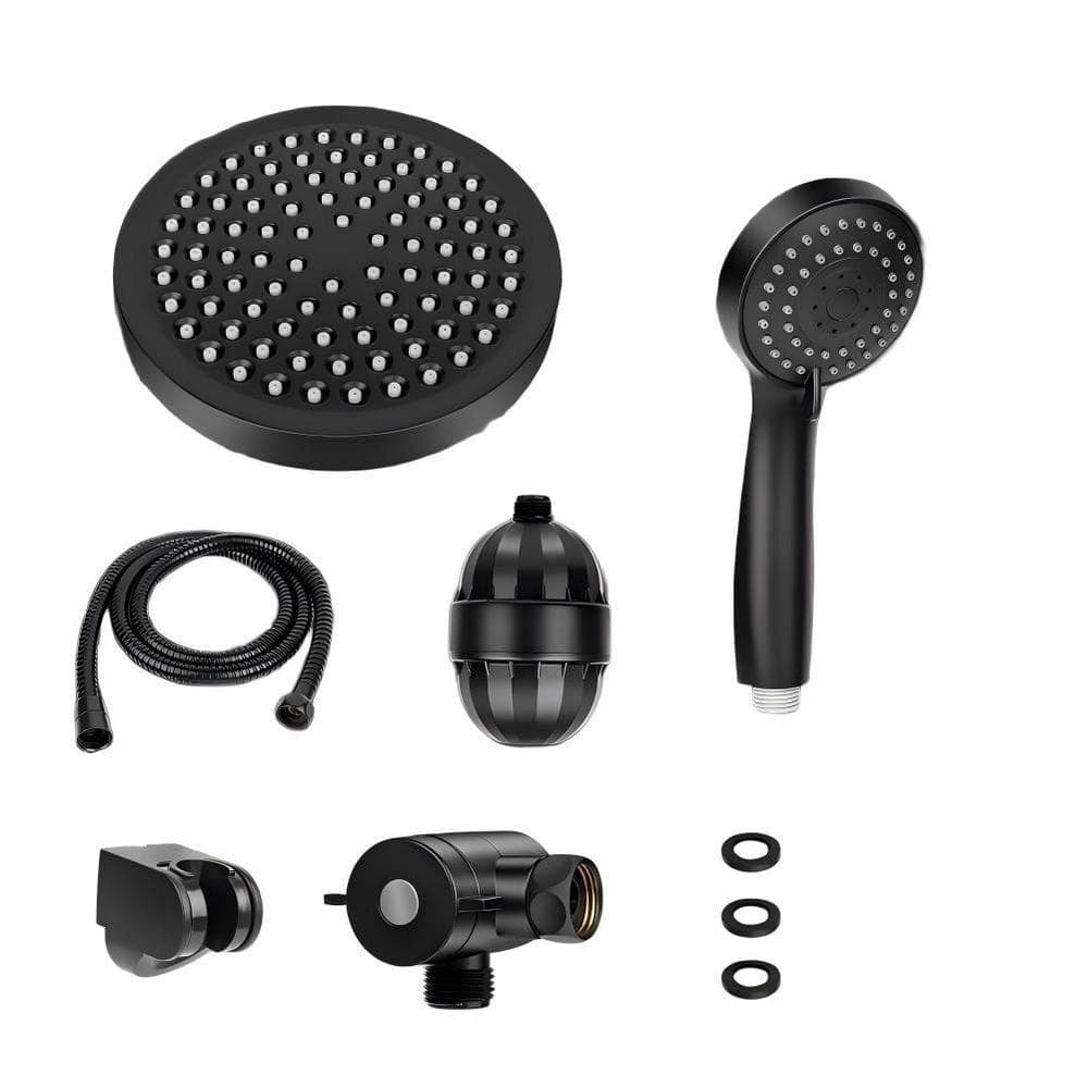 Wudkey 1-Piece Filtered Shower Head with 60 in. Hose, High Pressure Rainfall Shower Head for Bathroom