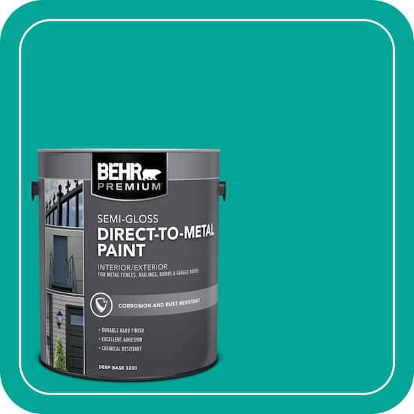 BEHR PREMIUM 1 gal. #HDC-MD-22 Tropical Sea Semi-Gloss Direct to Metal Interior/Exterior Paint (2)