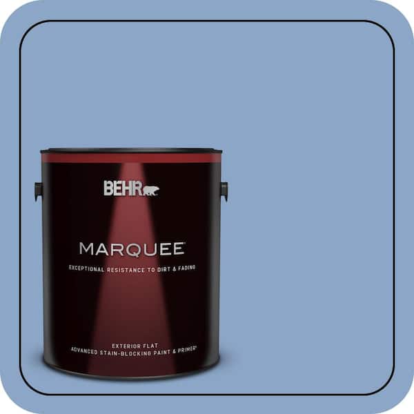 BEHR MARQUEE 1 gal. #590D-4 Romantic Isle Flat Exterior Paint & Primer (2)