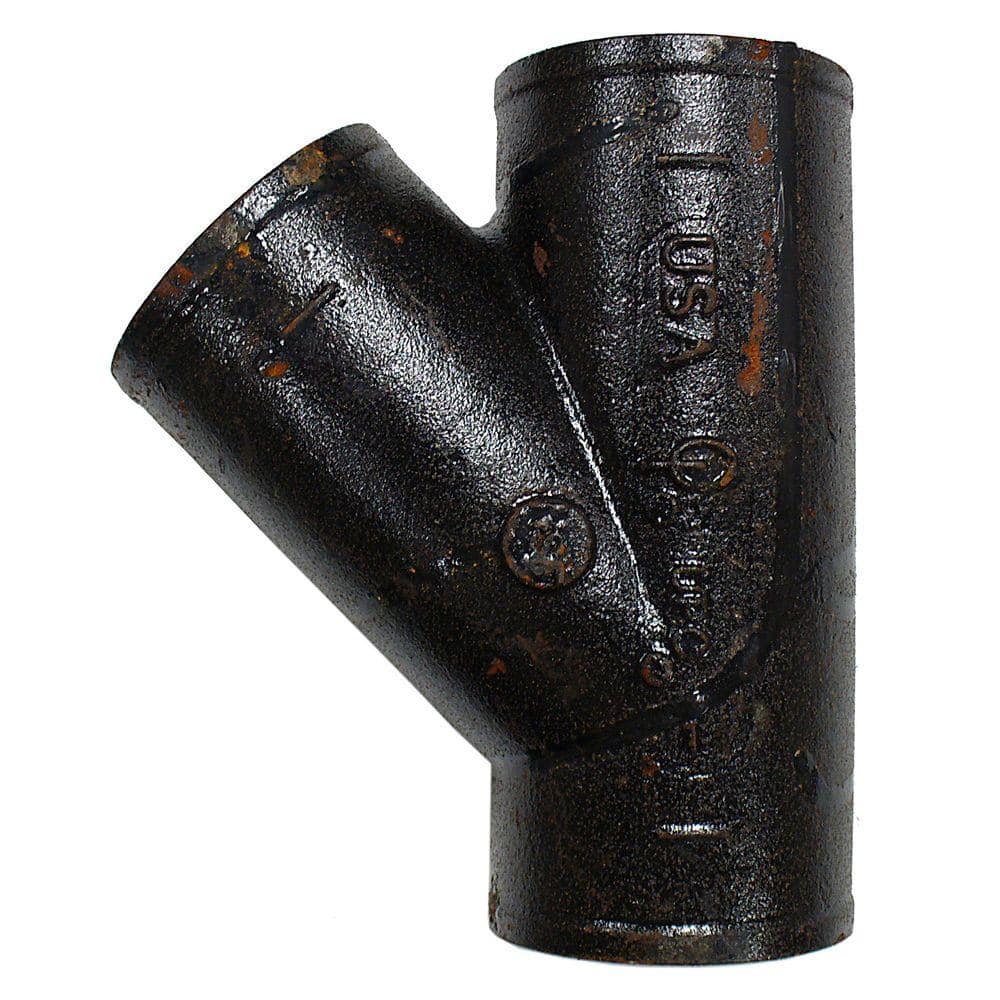 AB and I Foundry 3 in. Cast-Iron 45-Degree No-Hub Wye (1)