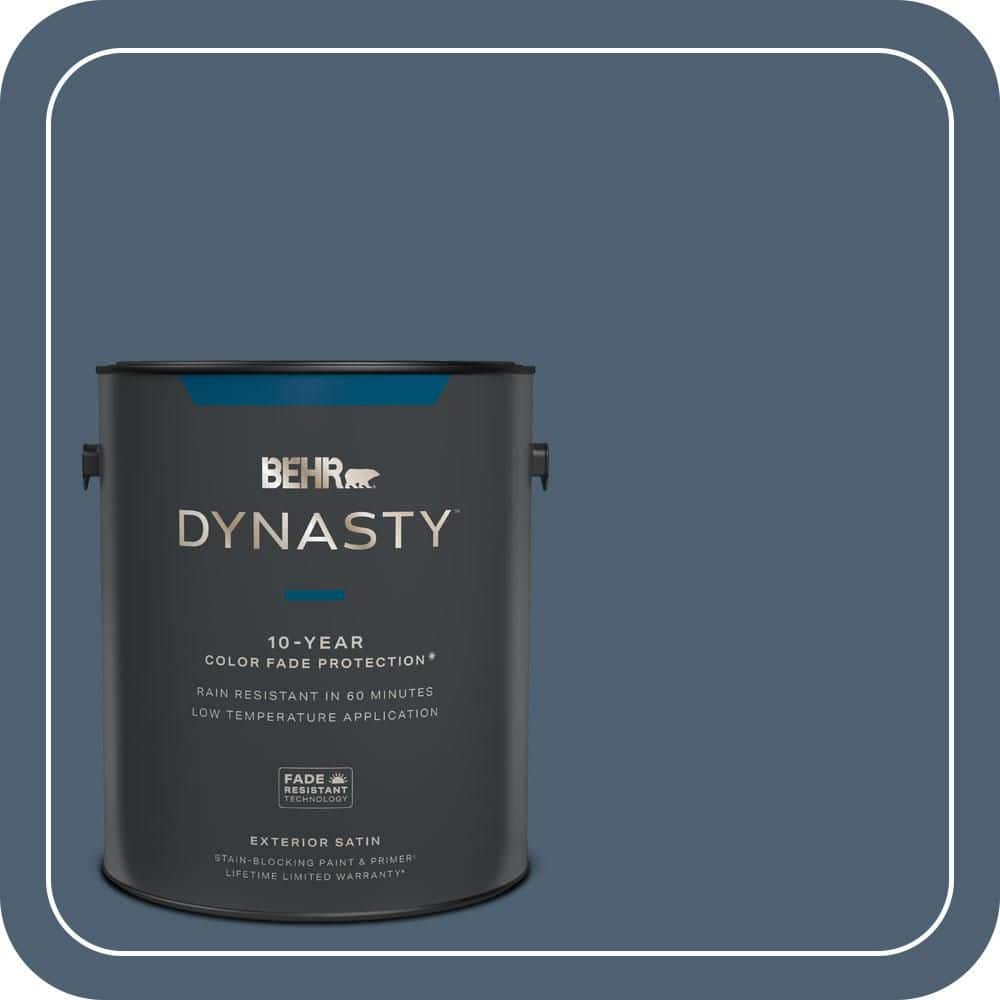 BEHR DYNASTY 1 gal. #PPU14-19 English Channel Satin Enamel Exterior Stain-Blocking Paint & Primer
