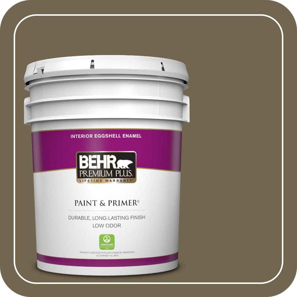 BEHR PREMIUM PLUS 5 gal. #N330-7 Adventurer Eggshell Enamel Low Odor Interior Paint & Primer