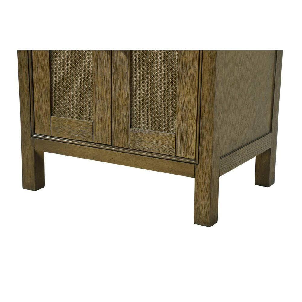 TIMELESS HOME 24 in. W x 18 in. D x 72 in. H Brown Freestanding Linen Cabinet (2)