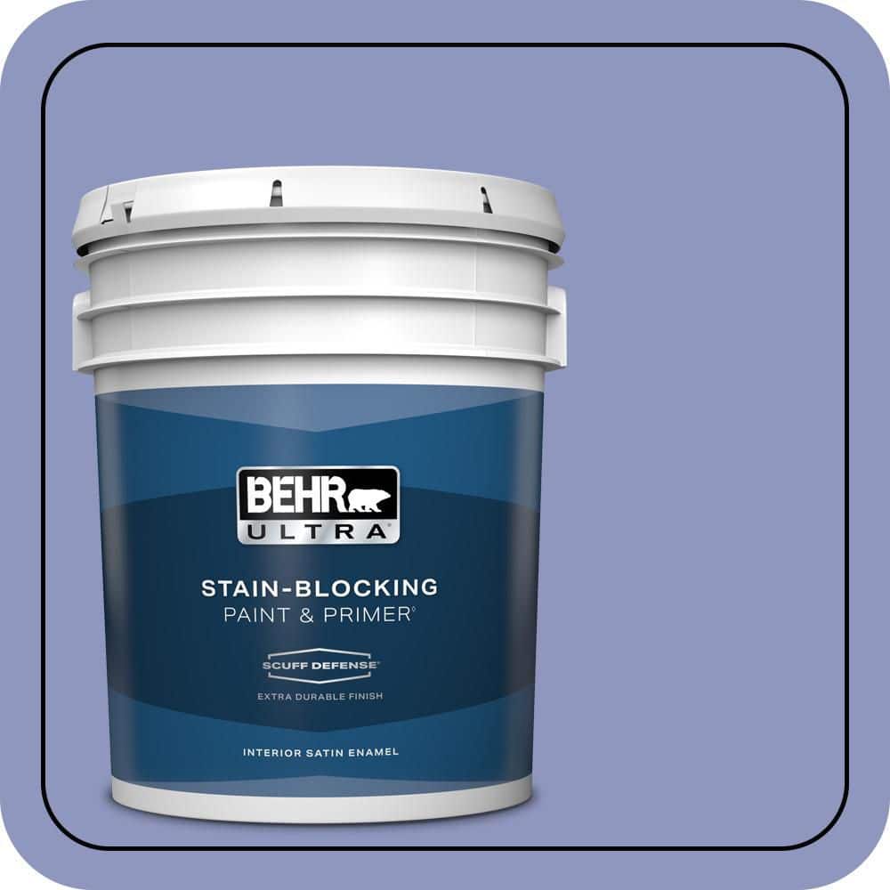 BEHR ULTRA 5 gal. #610B-4 Intuitive Extra Durable Satin Enamel Interior Paint & Primer