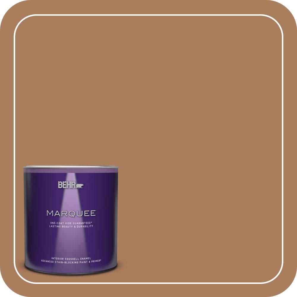 BEHR MARQUEE 1 qt. #S230-6 Burnt Toffee One-Coat Hide Eggshell Enamel Interior Paint & Primer (1)