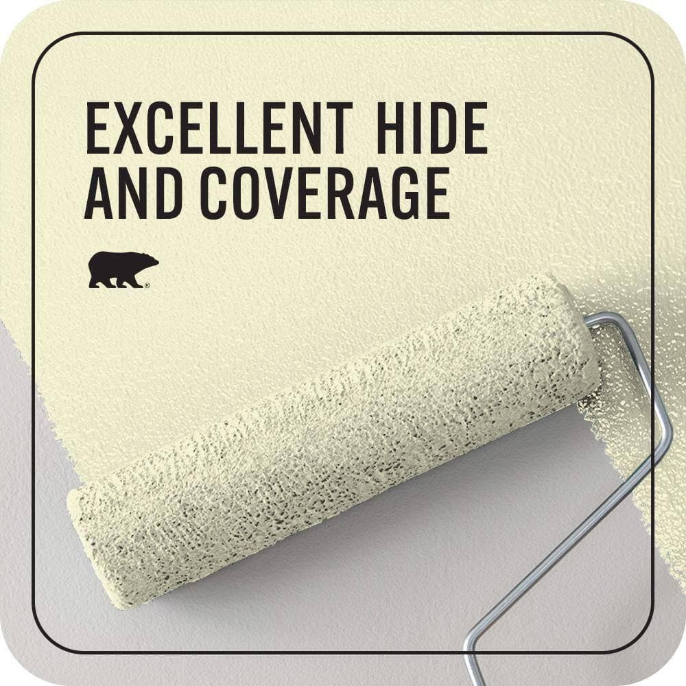 BEHR PREMIUM PLUS 1 qt. #P340-1 Admiration Flat EcoMix Plant-Based Interior Paint & Primer (2)