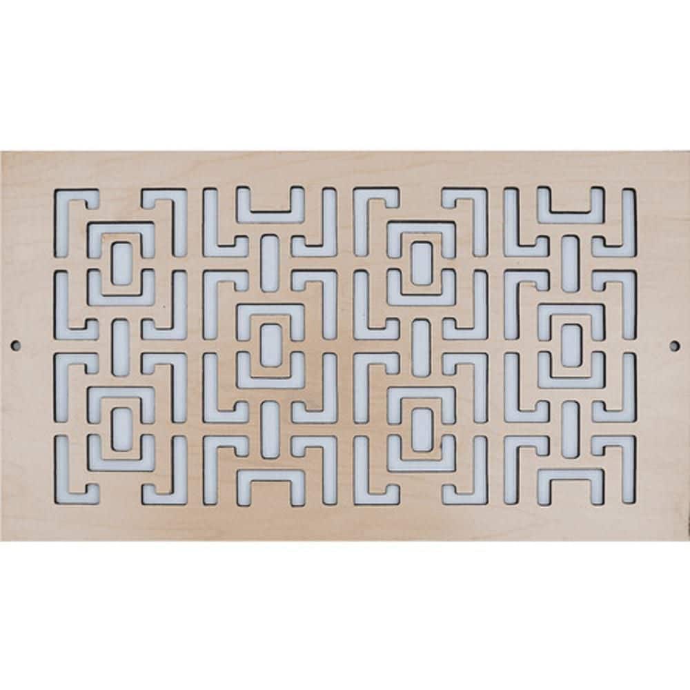 STELLAR Oriental Wall And Ceiling Registers 8x14 (Duct Opening) 10x16 Overall Size - Wooden Screw-in Decorative Vent Cover (1)