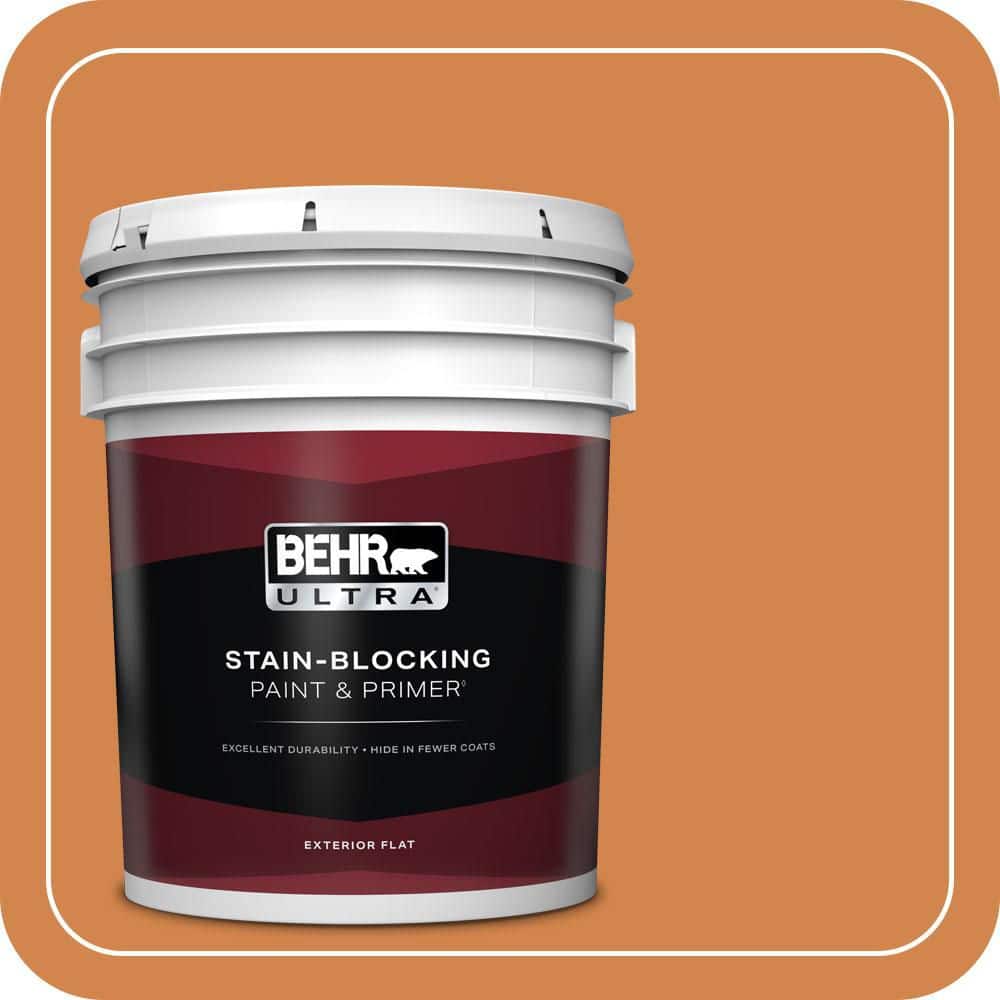 BEHR ULTRA 5 gal. #PPU3-03 Flaming Torch Flat Exterior Paint & Primer