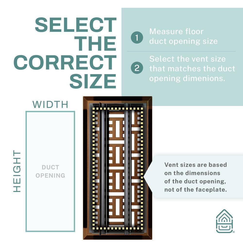 HOME INTUITION Basketweave 4 in. x 10 in. Decorative Floor Register Vent with Mesh Cover Trap, Oiled Bronze (3)