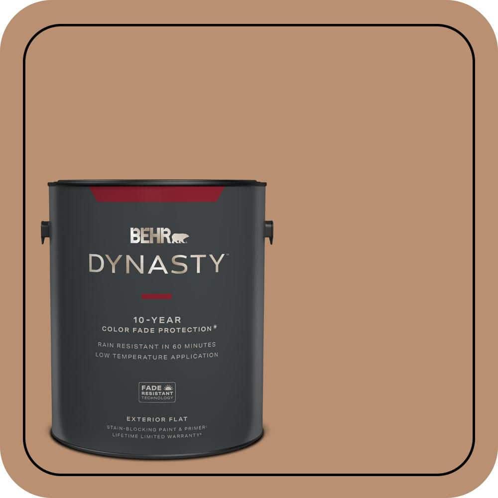 BEHR DYNASTY 1 gal. #S230-5 Sugar Maple Flat Exterior Stain-Blocking Paint & Primer