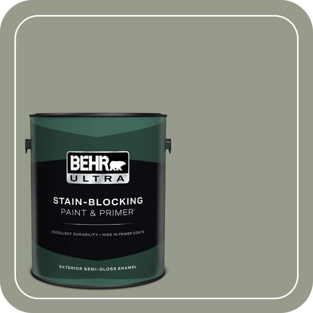 BEHR ULTRA 1 gal. #PMD-56 Laurel Leaf Semi-Gloss Enamel Exterior Paint & Primer