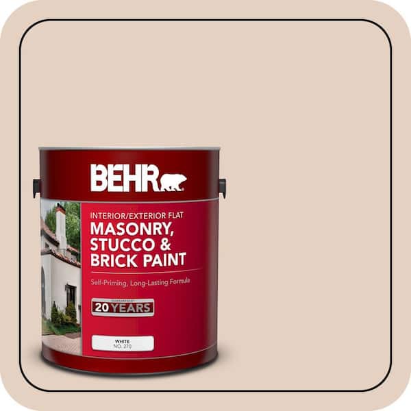 BEHR 1 gal. #S220-1 Autumn Blush Flat Interior/Exterior Masonry, Stucco and Brick Paint (2)