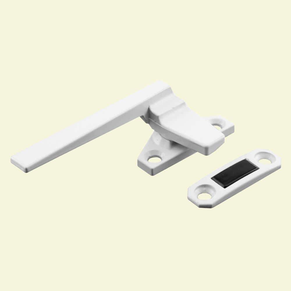 Prime-Line Left-Handed, White, Casement Locking Handle with Offset Base