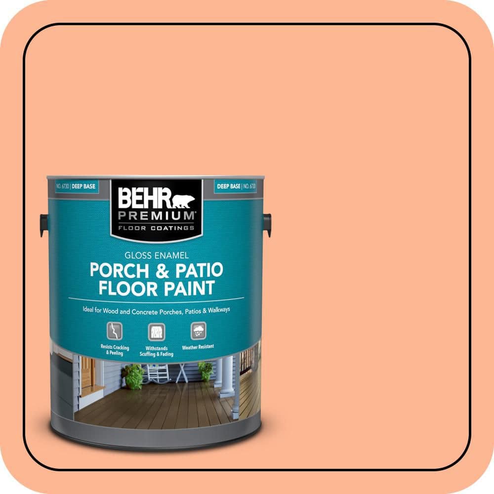 BEHR PREMIUM 1 gal. #P200-4 Carotene Gloss Enamel Interior/Exterior Porch and Patio Floor Paint