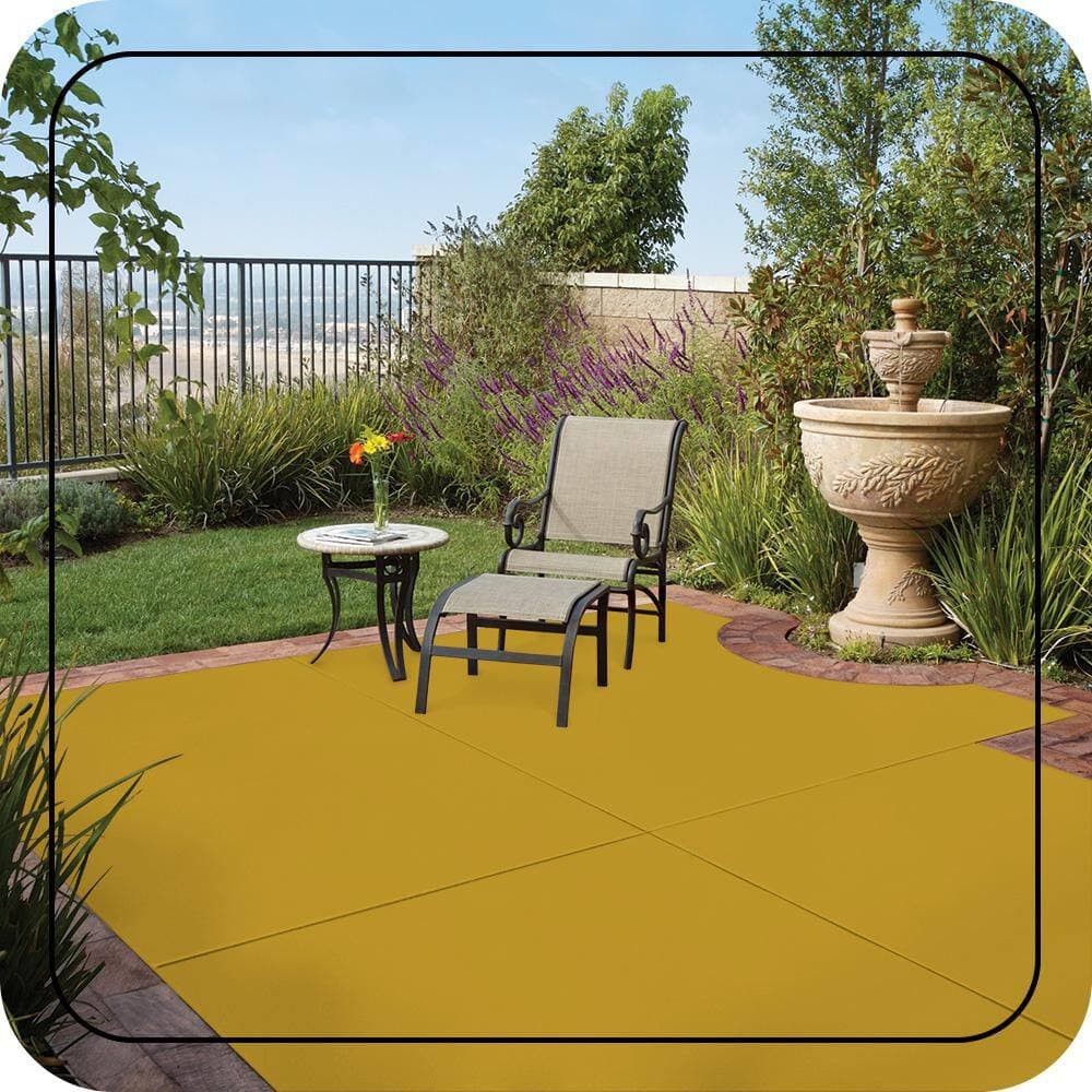 BEHR PREMIUM 1 gal. #OSHA-6 OSHA SAFETY YELLOW Solid Color Flat Interior/Exterior Concrete Stain (3)