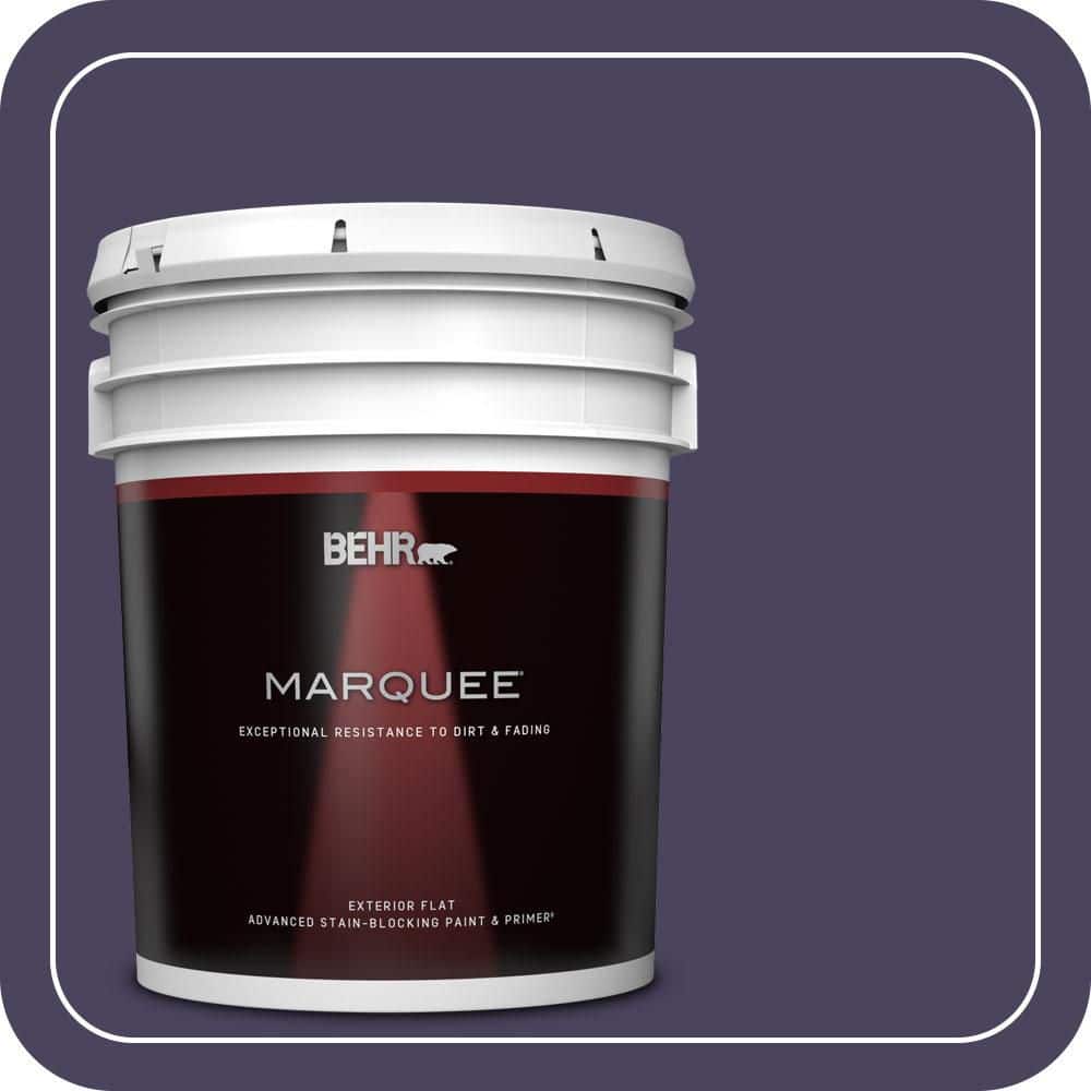 BEHR MARQUEE 5 gal. #S-H-640 Purple Blanket Flat Exterior Paint & Primer