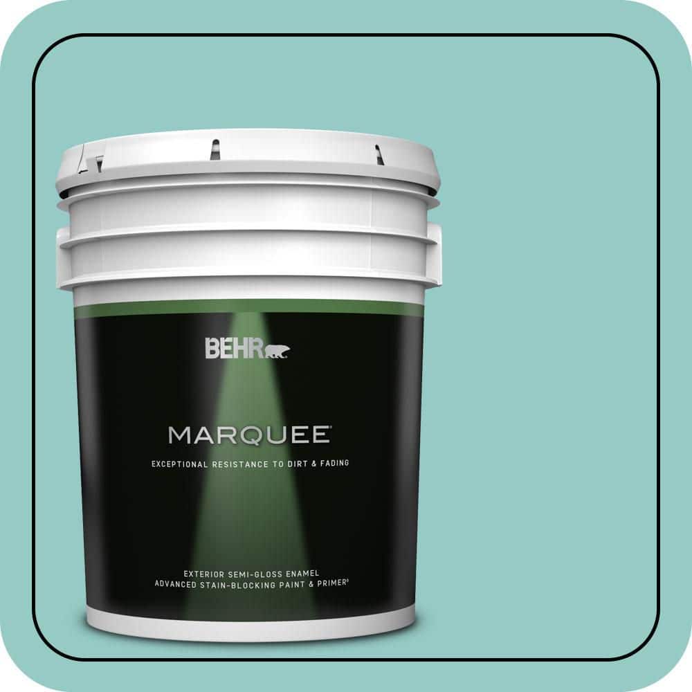 BEHR MARQUEE 5 gal. #500D-4 Jamaica Bay Semi-Gloss Enamel Exterior Paint & Primer