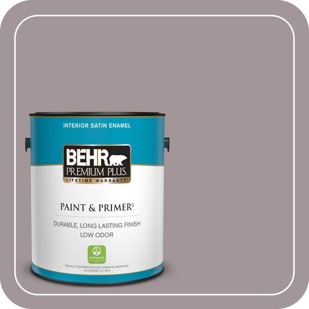 BEHR PREMIUM PLUS 1 gal. #PPU17-13 Heather Plume Satin Enamel Low Odor Interior Paint & Primer
