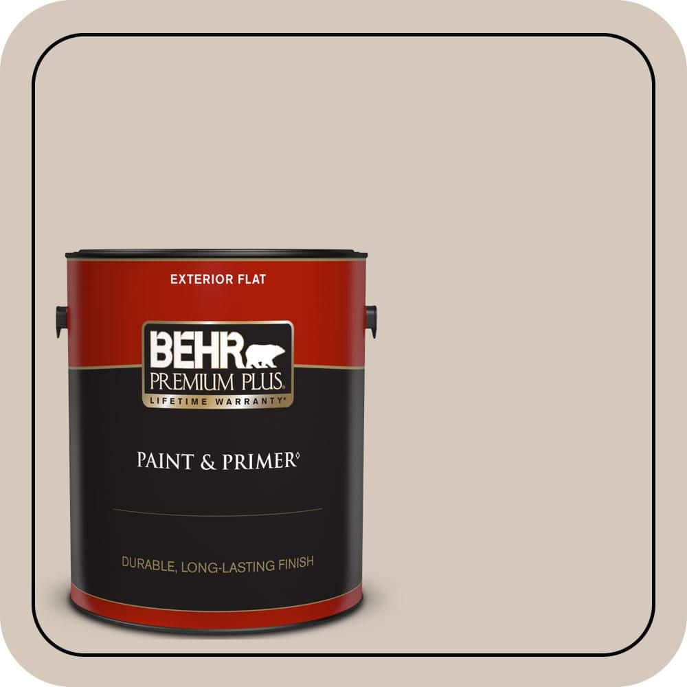 BEHR PREMIUM PLUS 1 gal. #N230-2 Old Map Flat Exterior Paint & Primer