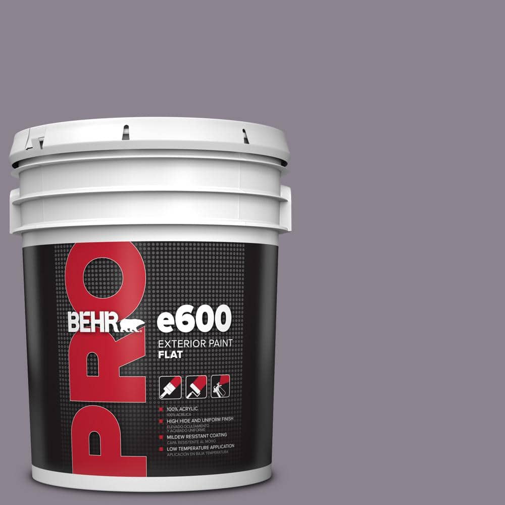 BEHR PRO 5 gal. #670F-5 Gothic Amethyst Flat Exterior Paint