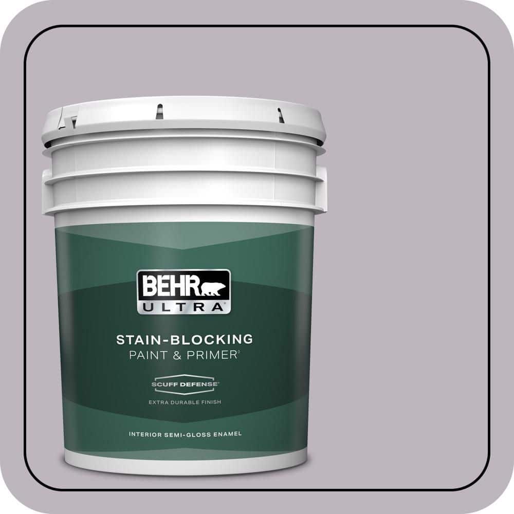 BEHR ULTRA 5 gal. #N100-3 Future Vision Extra Durable Semi-Gloss Enamel Interior Paint & Primer