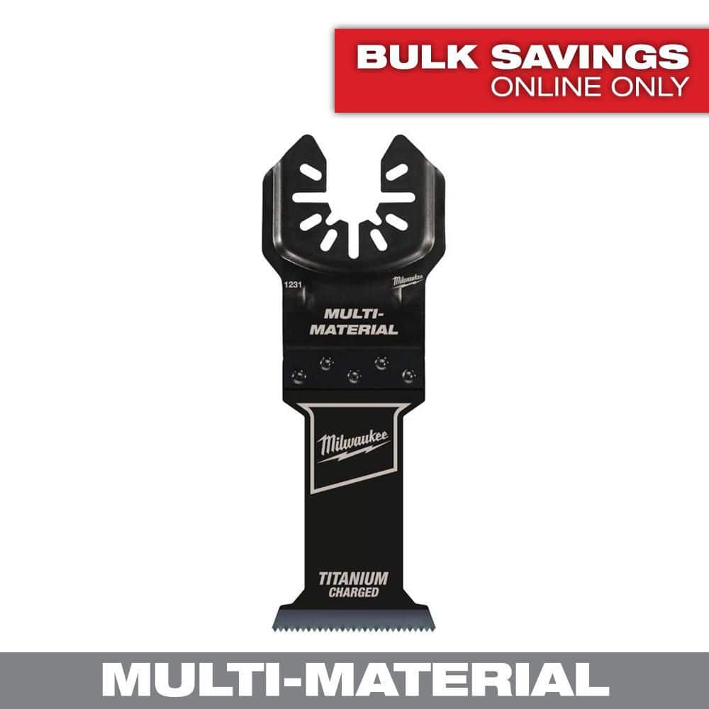 Milwaukee 1-3/8 in. Titanium Bi-Metal Universal Fit Wood and Metal Cutting Multi-Tool Oscillating Blade (1-Pack)