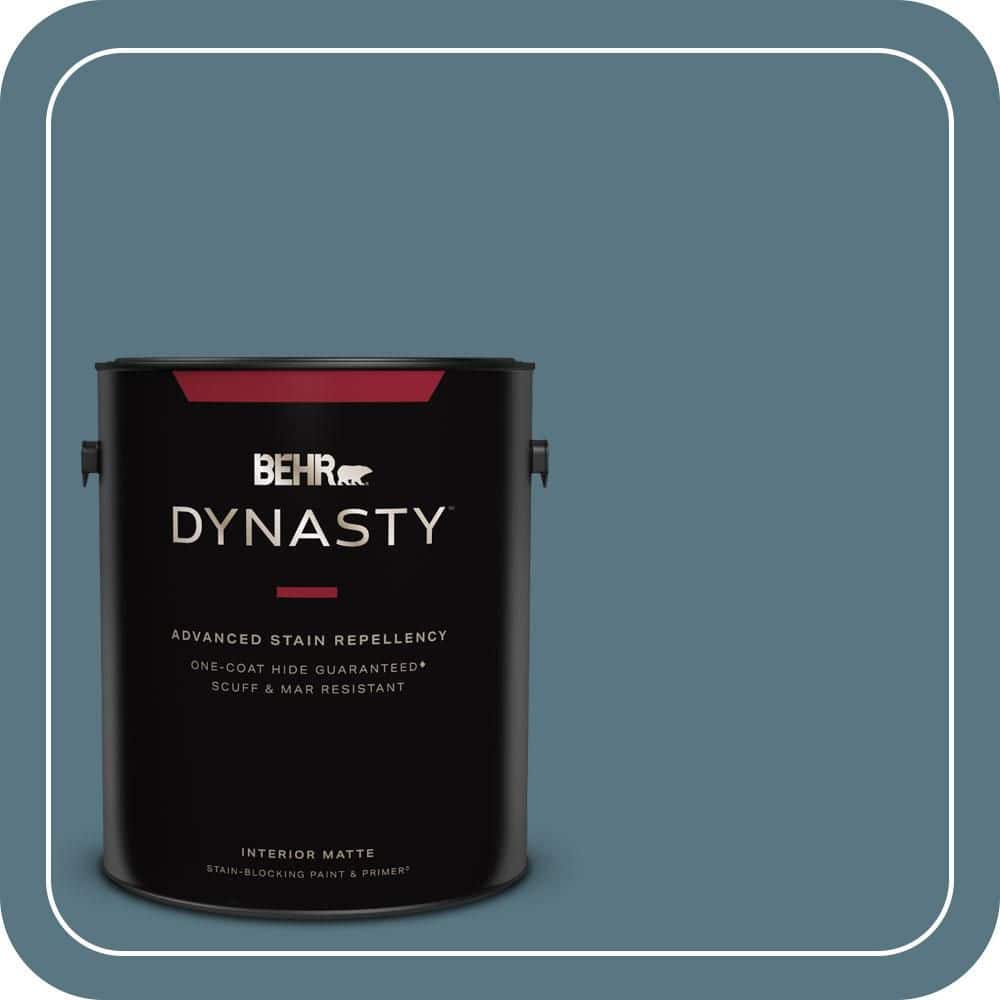 BEHR DYNASTY 1 gal. #MQ5-26 Hampton Surf One-Coat Hide Matte Interior Stain-Blocking Paint & Primer